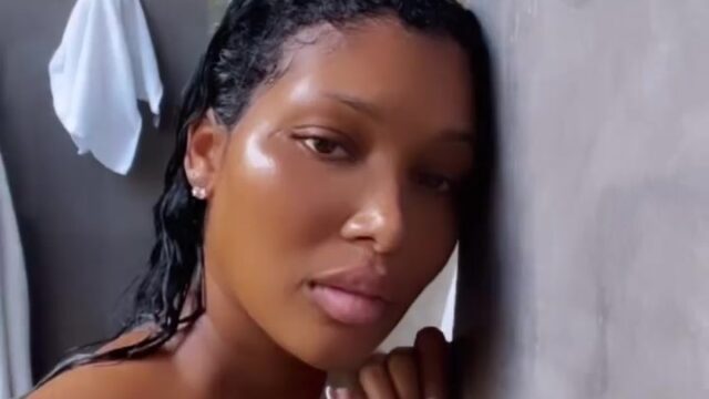 Brit Eady nude bathing video showing off her big breasts!!!